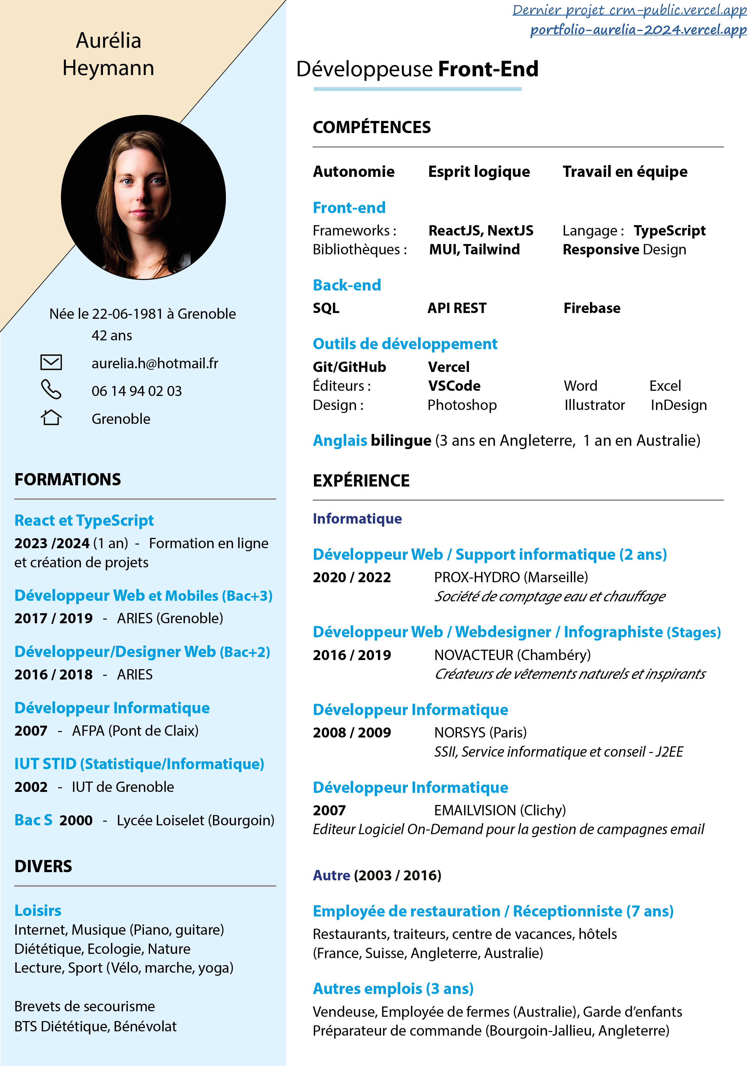 CV Aurélia Heymann