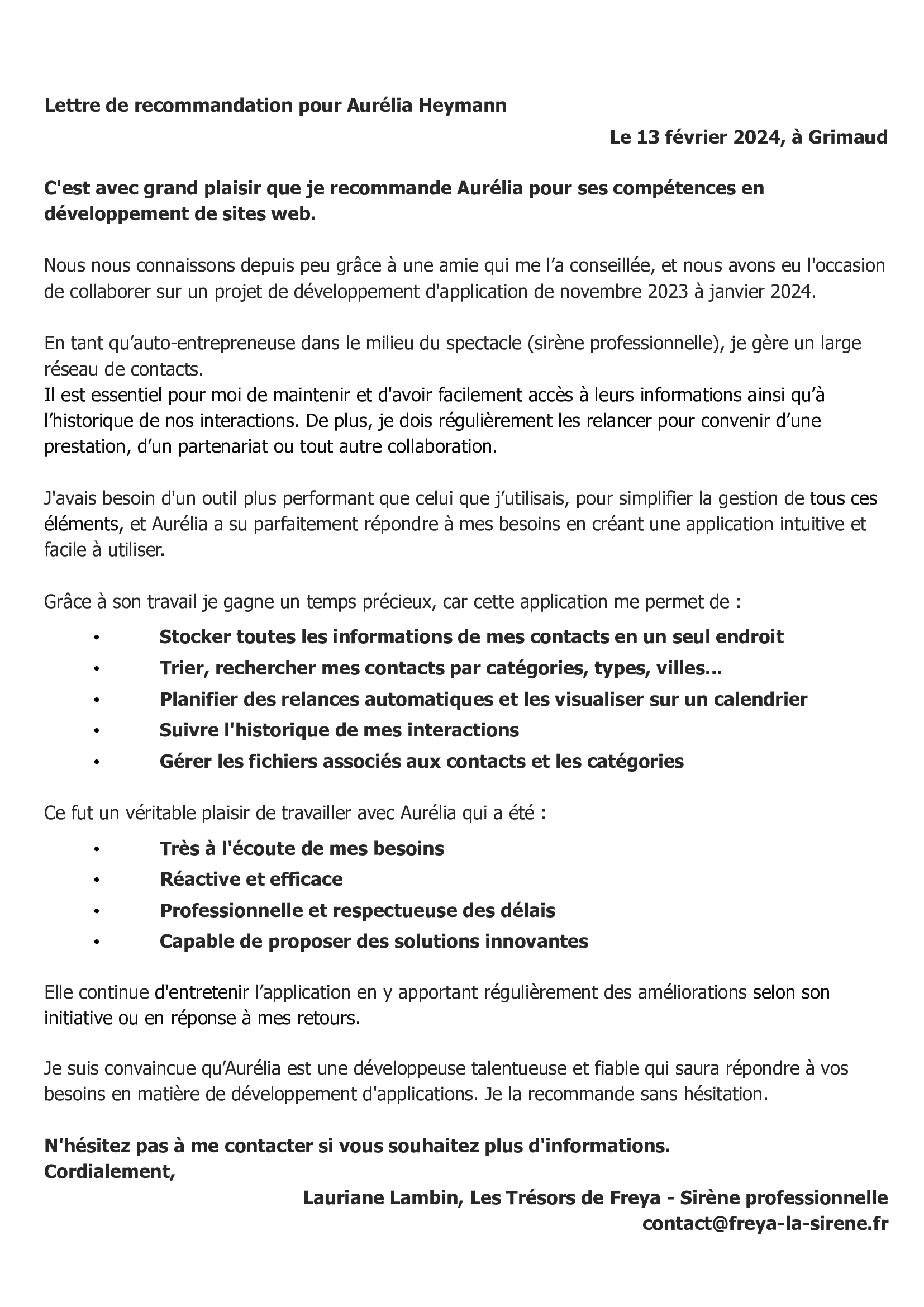 Aurélia Heymann recommendations